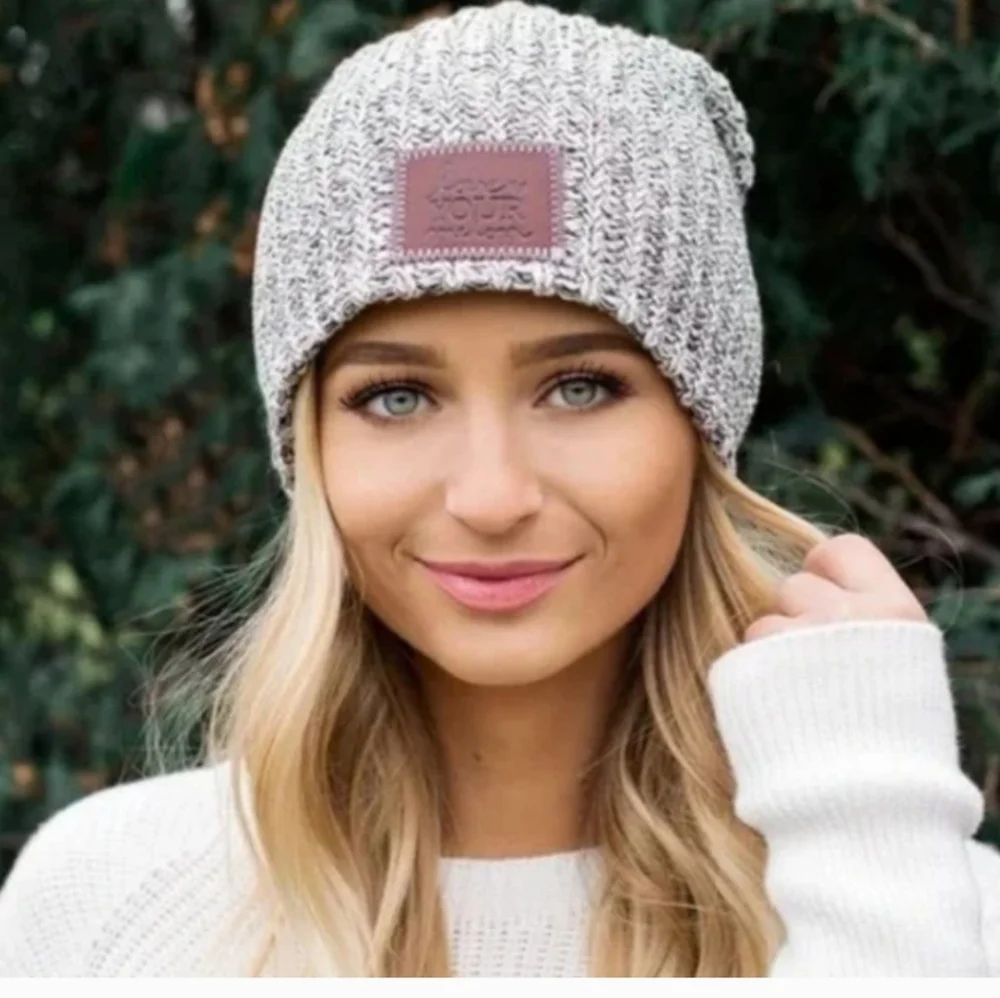 BLACK SPECKLED CUFFED BEANIE LOVE YOUR MELON 💜